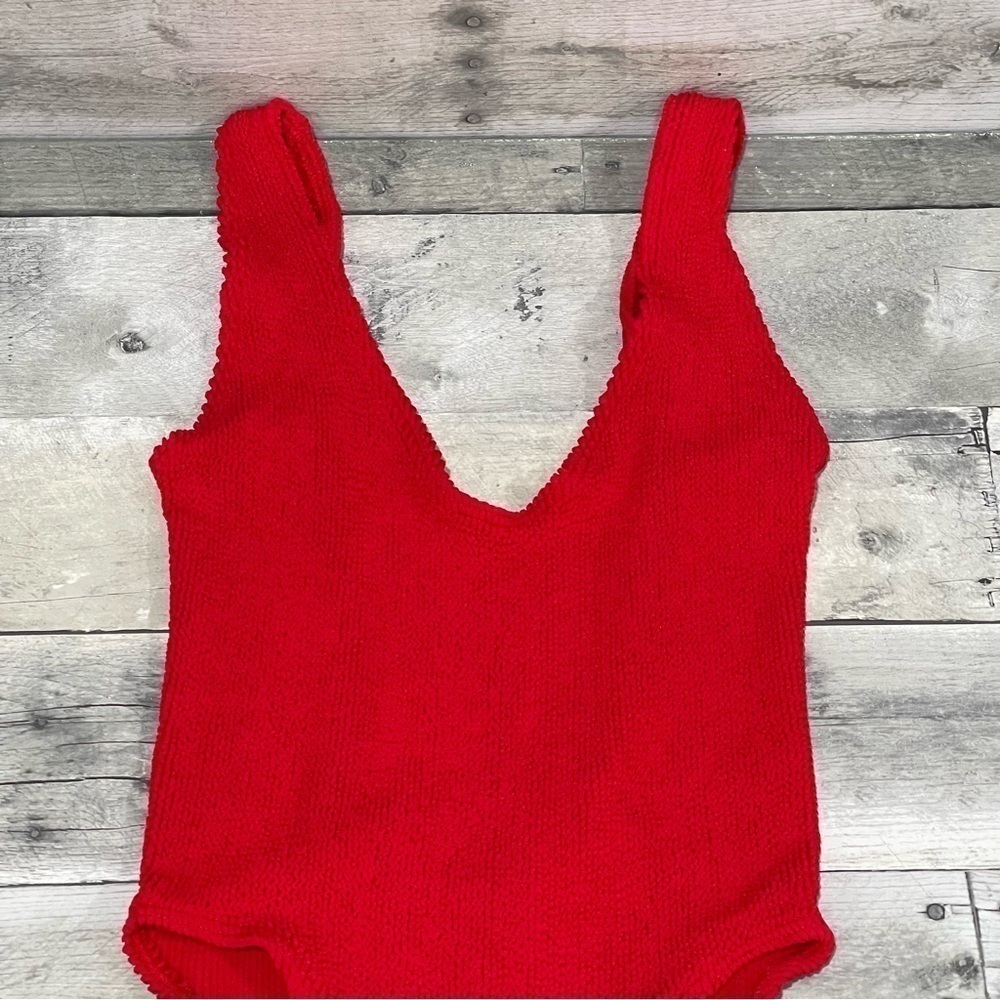 NWOT BOND-EYE THE MARA RIBBED ONE PIECE SWIMSUIT - RED - O/S - Picture 5 of 13